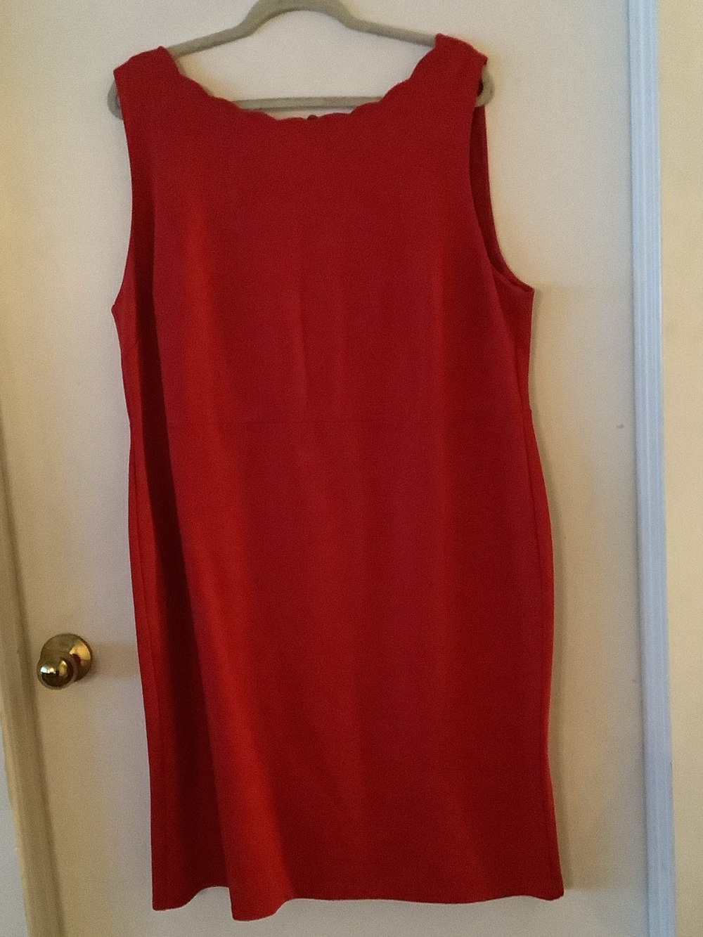 Talbots Vibrant Red Sleeveless Shift Dress